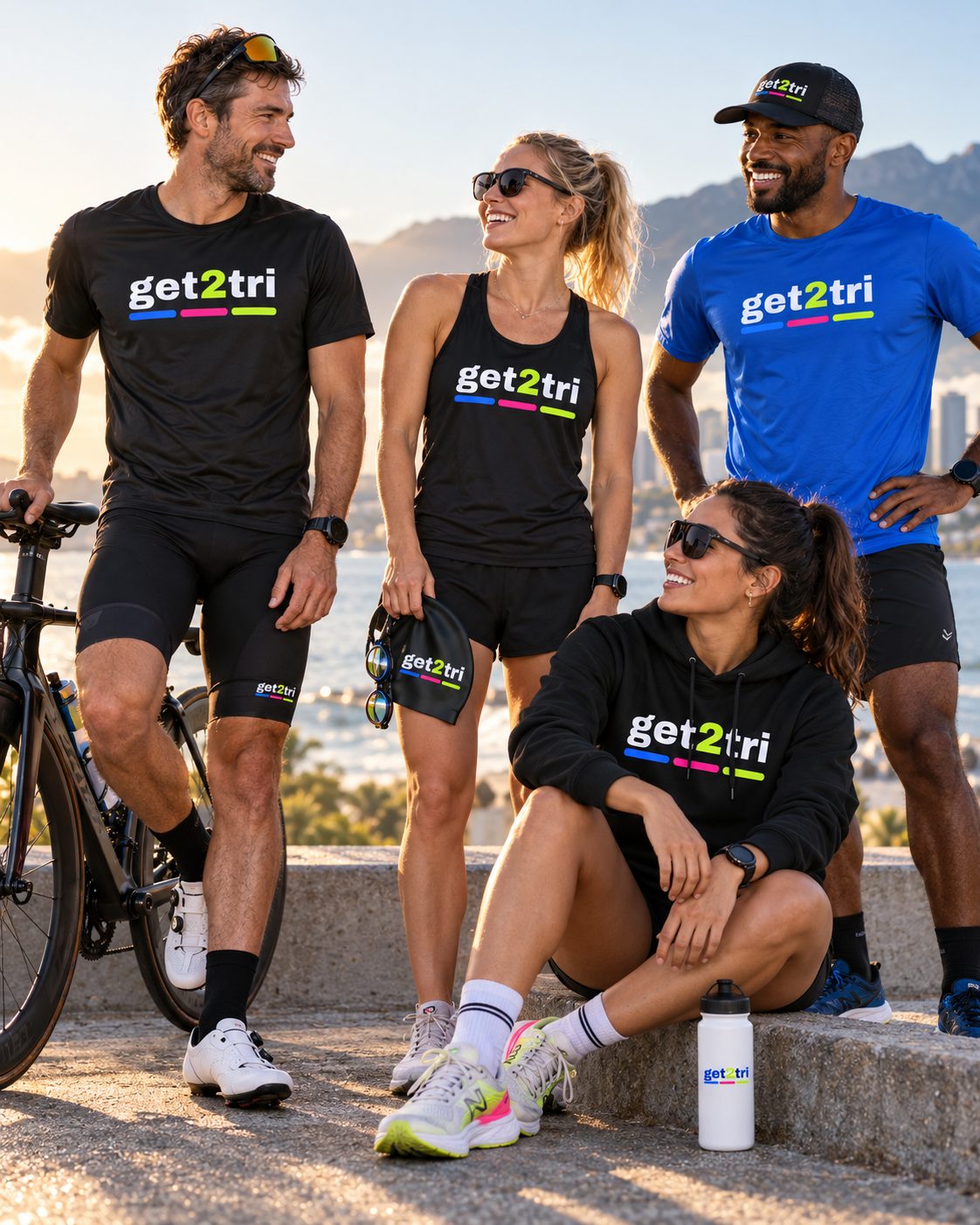 Athletes wearing Get2Tri apparel