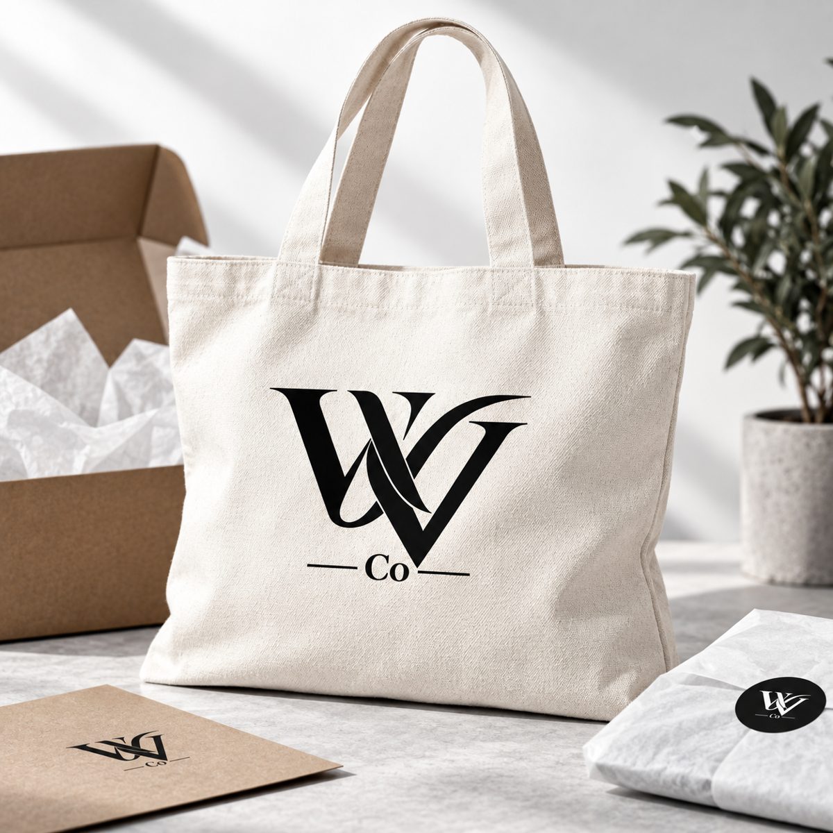 Gift set with tote and tissue